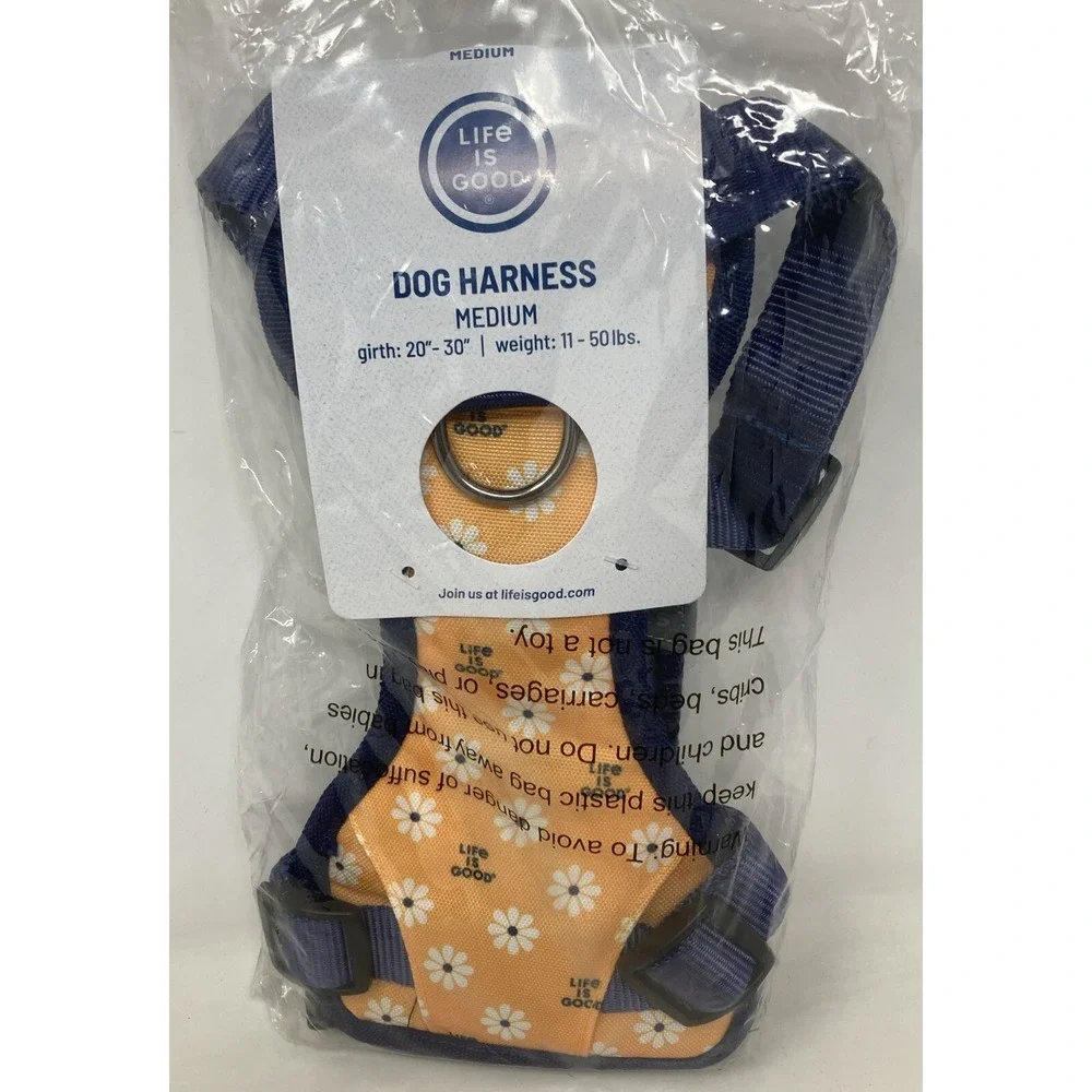 Life is Good Daisy Dog Harness MEDIUM 11-50 lbs‎ NWT 🌼